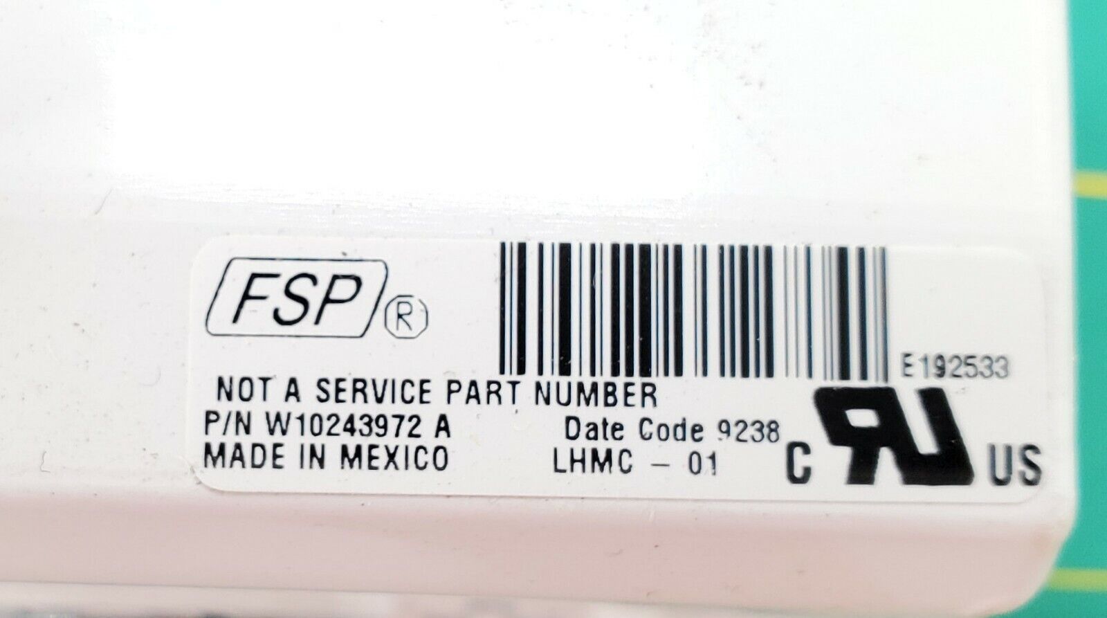 OEM  Whirlpool Washer Control W10243972