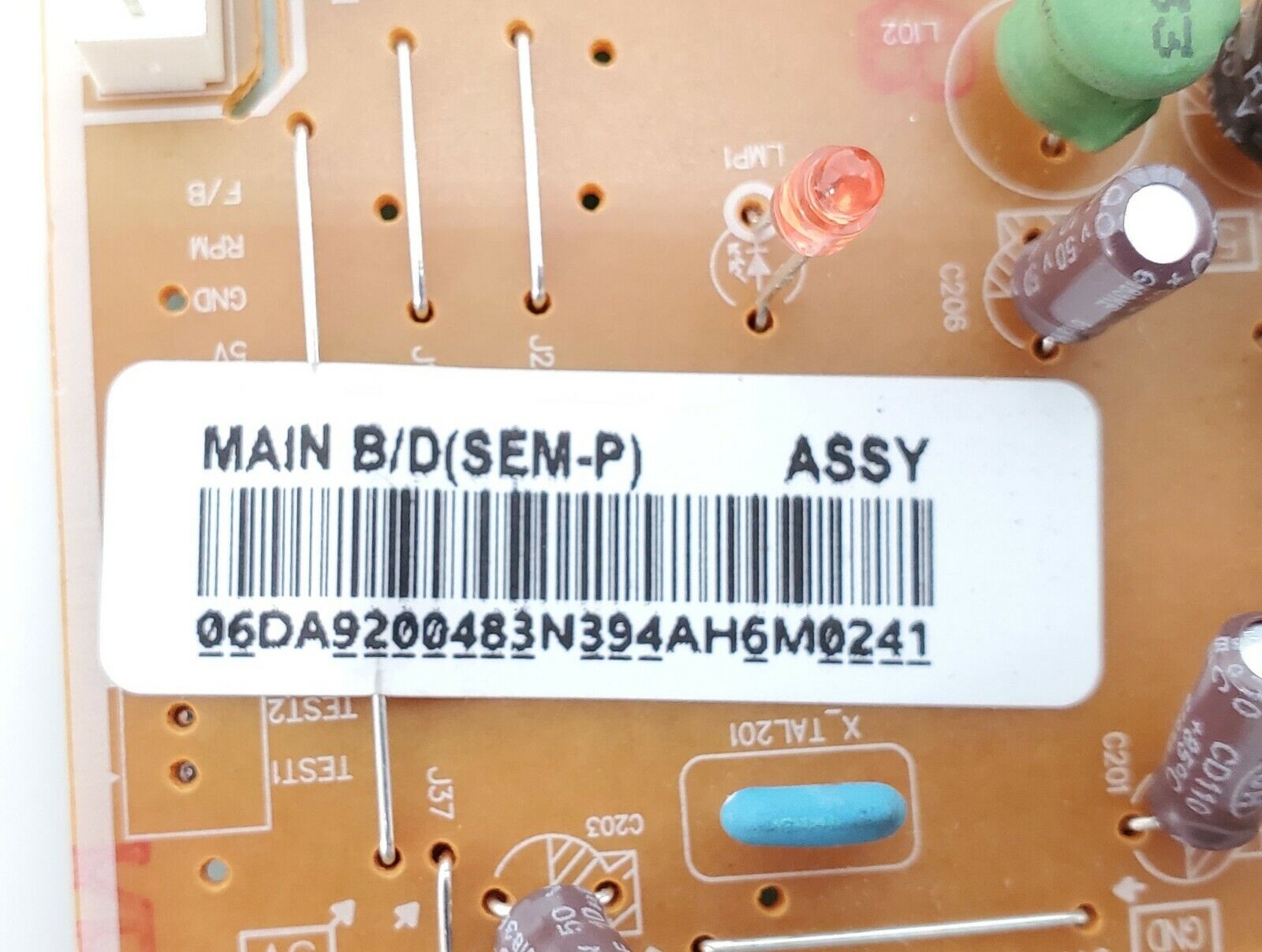 Samsung Refrigerator Control Board DA92-00483N