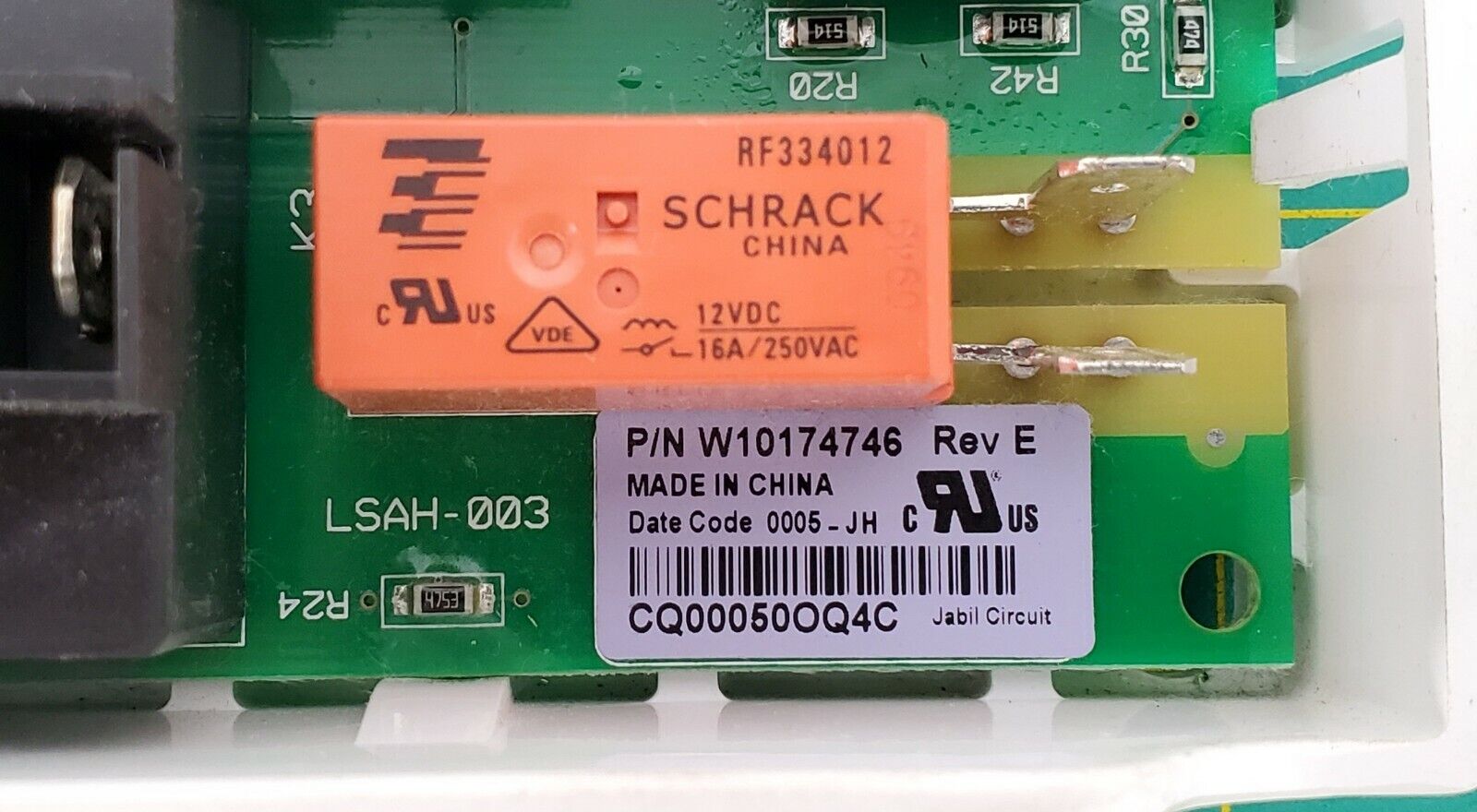 Whirlpool Dryer Control  W10174746