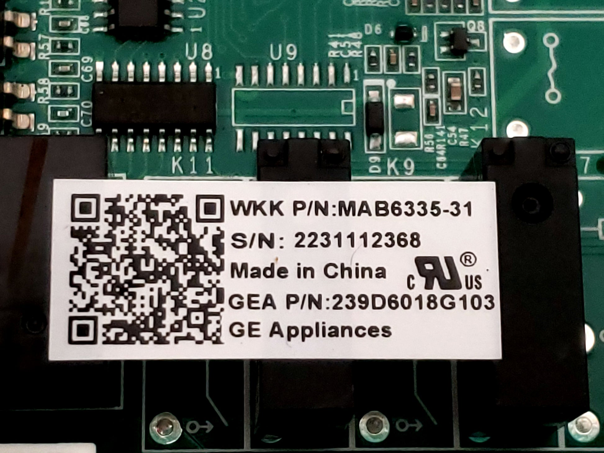 GE Refrigerator Control Board 239D6018G103