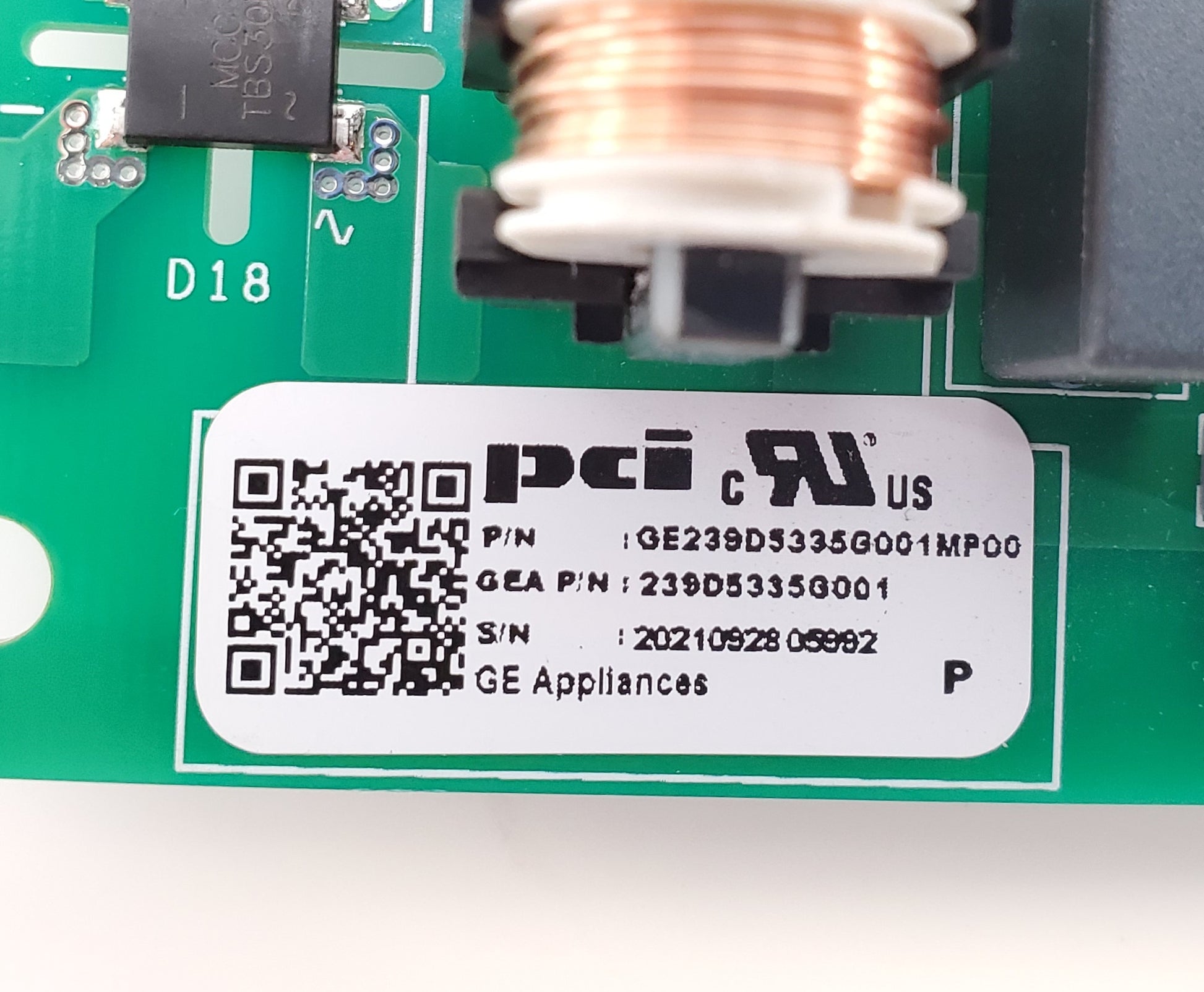 GE Refrigerator Control 239D5335G001