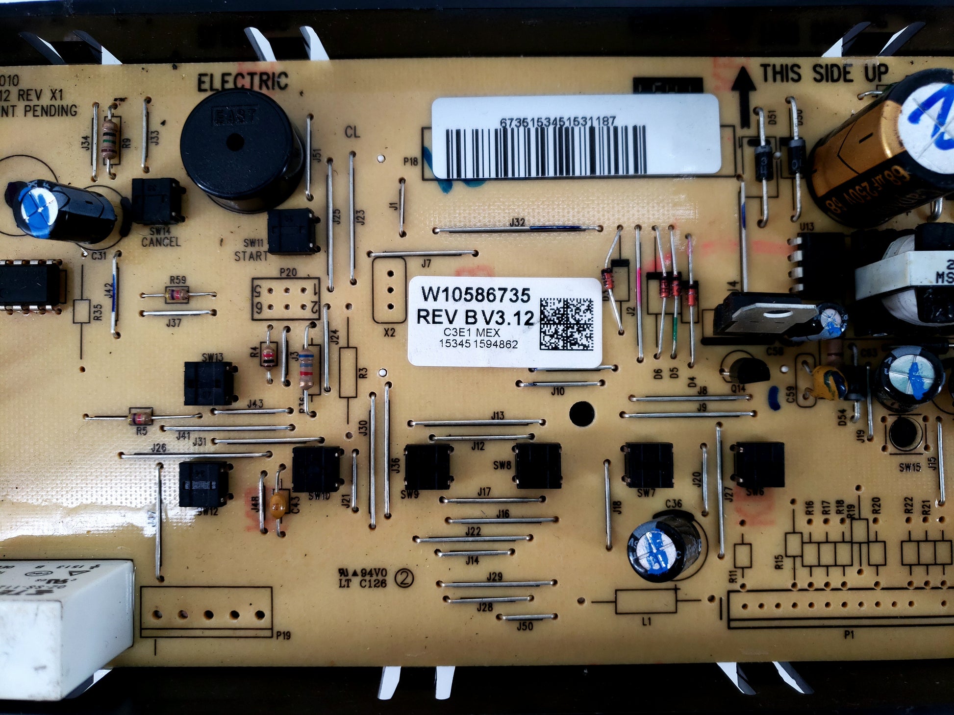 OEM  Whirlpool Range Control Board W10586735
