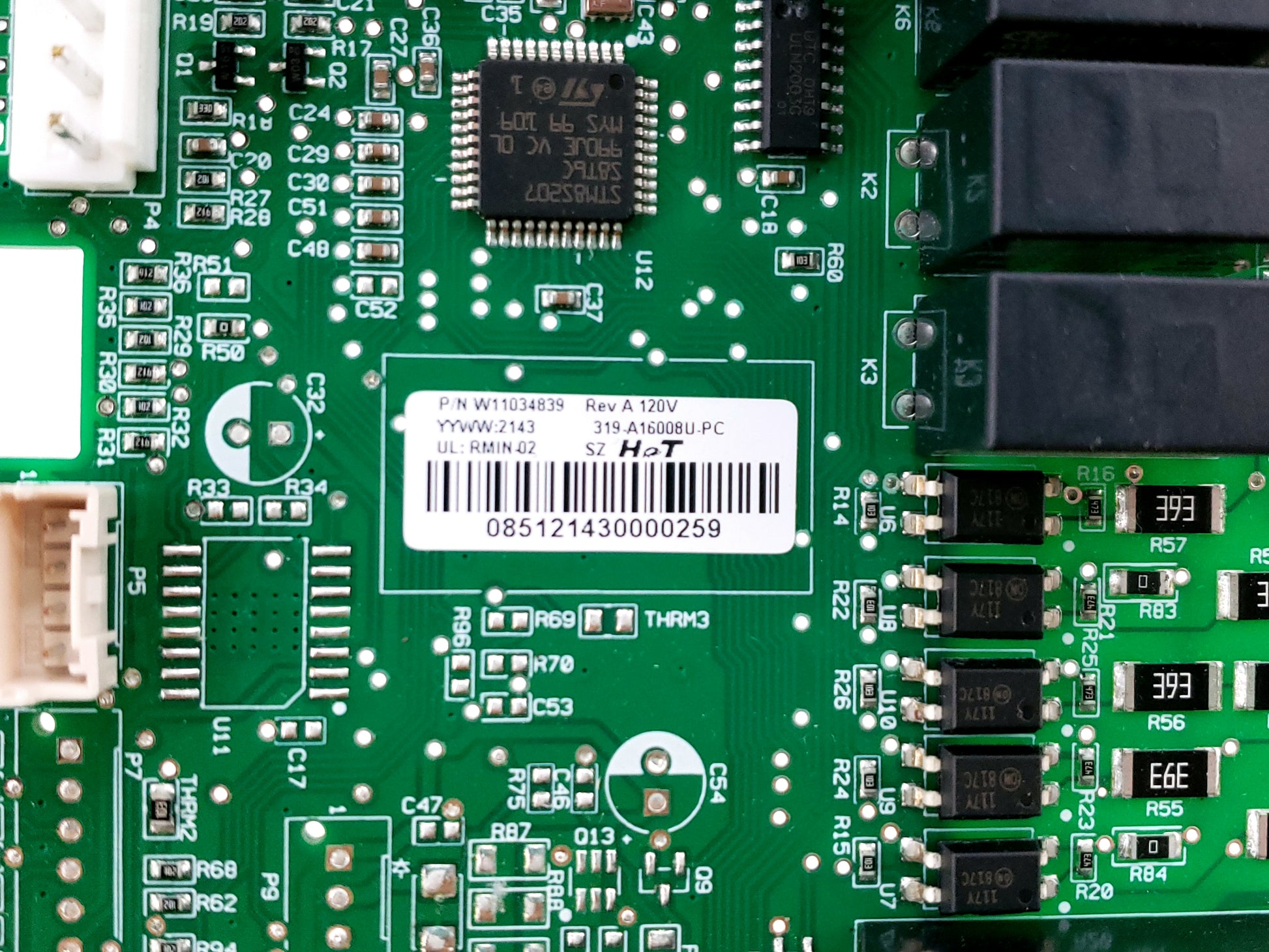 Whirlpool Refrigerator Control Board W11034839