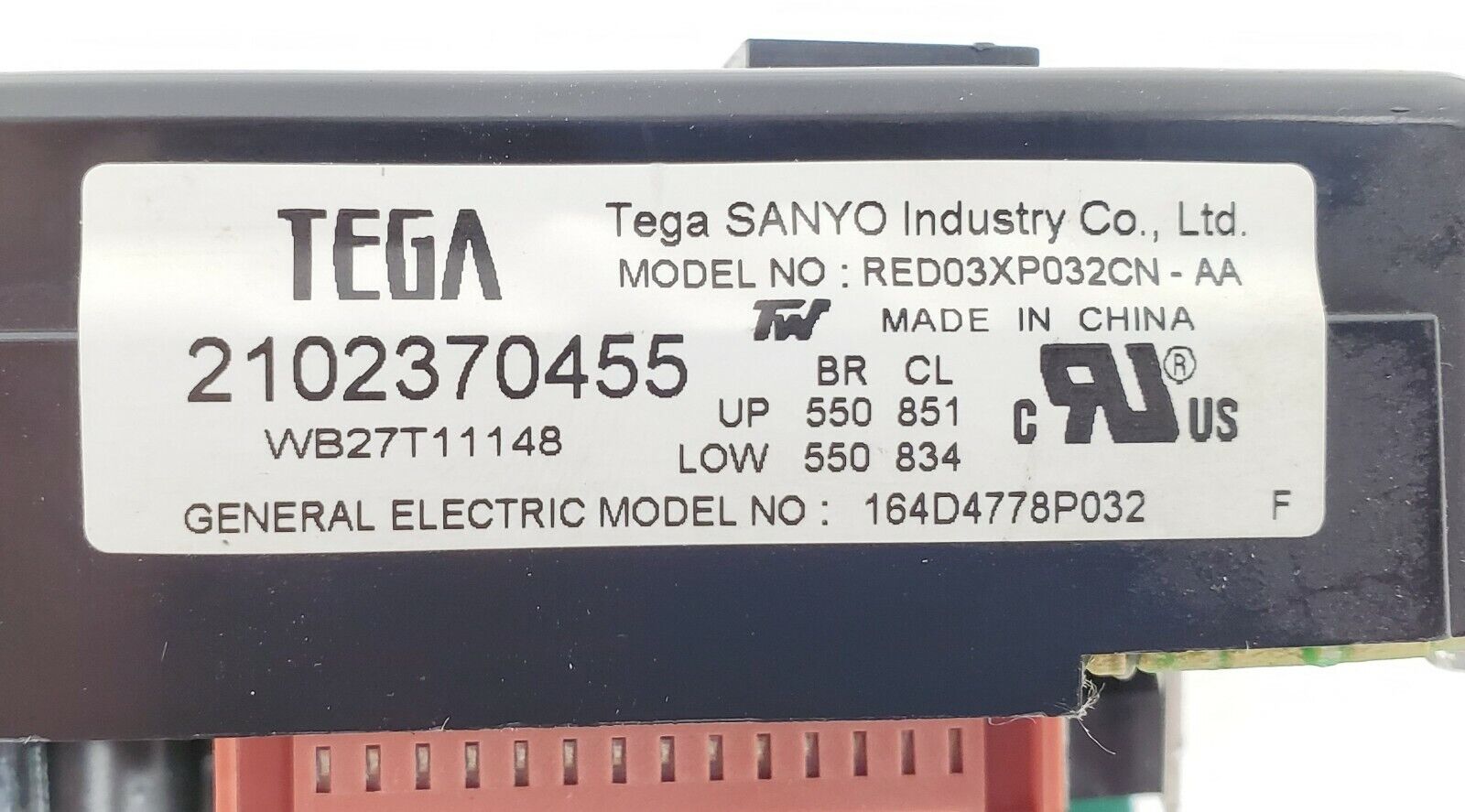 GE Range Control  WB27T11148