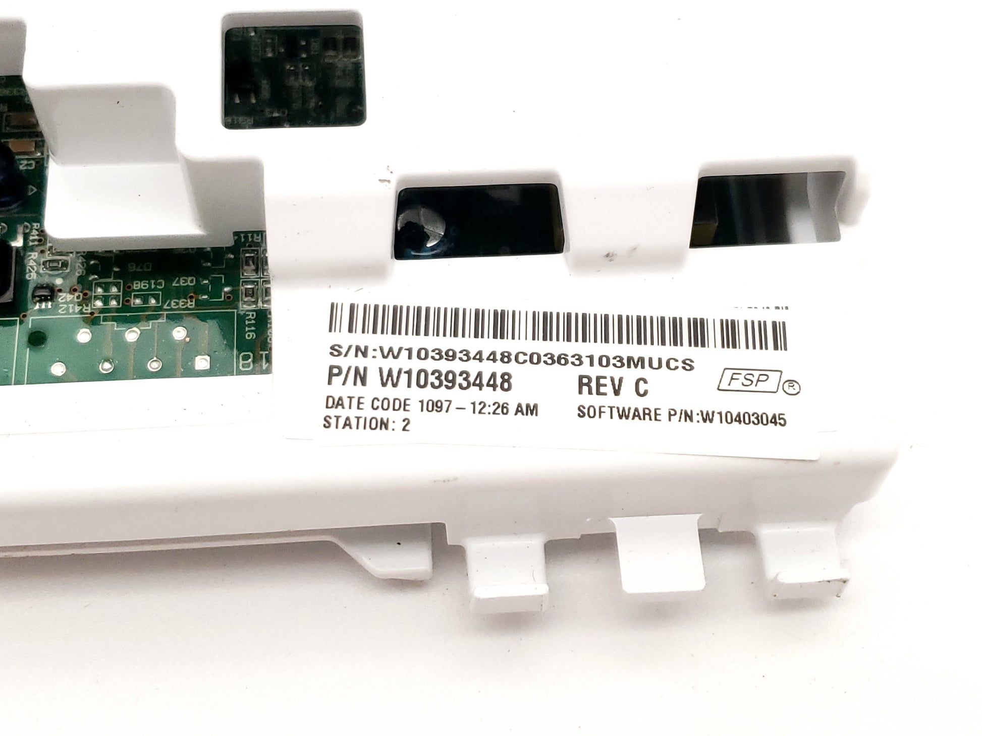 Whirlpool Washer Control W10393448