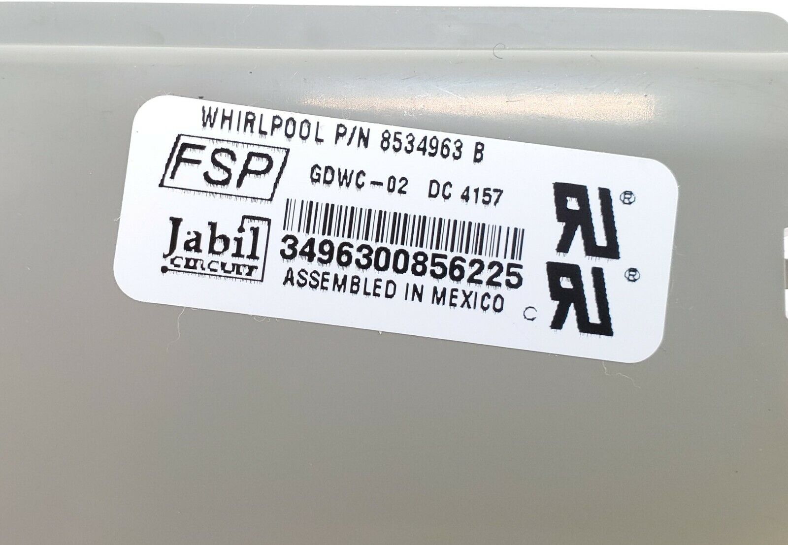 Whirlpool  Dishwasher Control 8534963