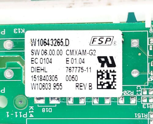 OEM  Whirlpool Range Control W10643265