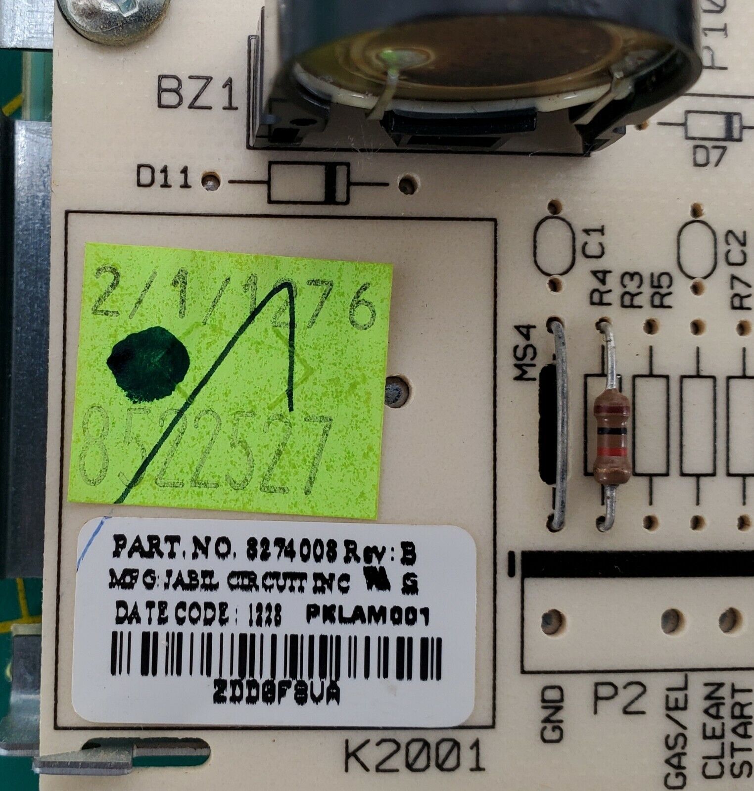 Whirlpool Range Control Board 8522527