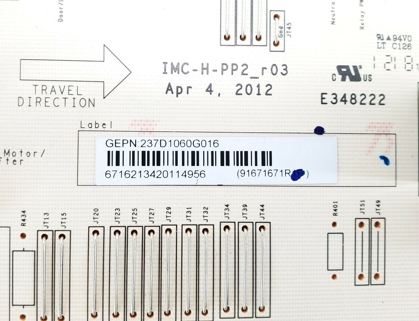 GE Washer Control Board 237D1060G016