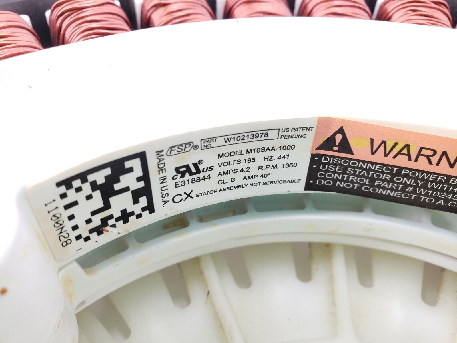 OEM Whirlpool Washer Stator& Rotor W10213978 Same Day Ship & Lifetime Warranty