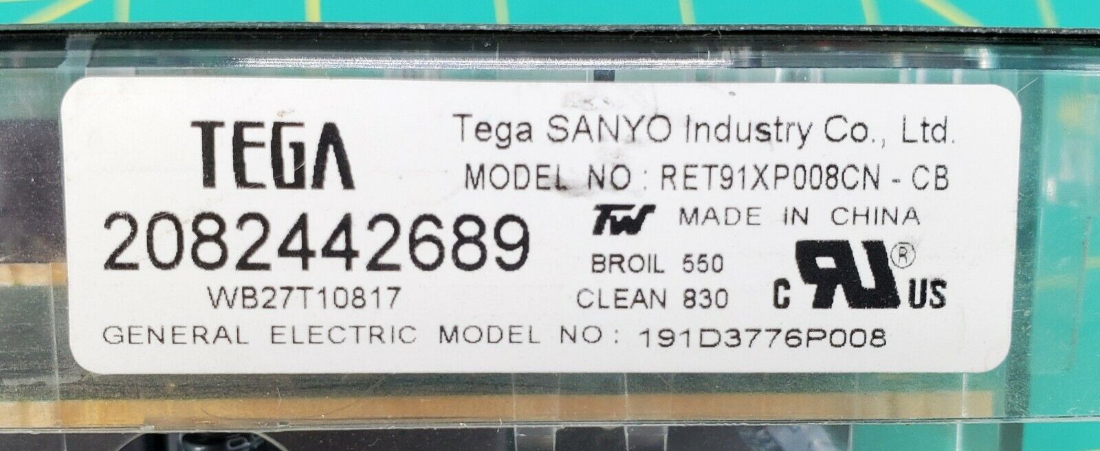 OEM  GE Range Control WB27T10817