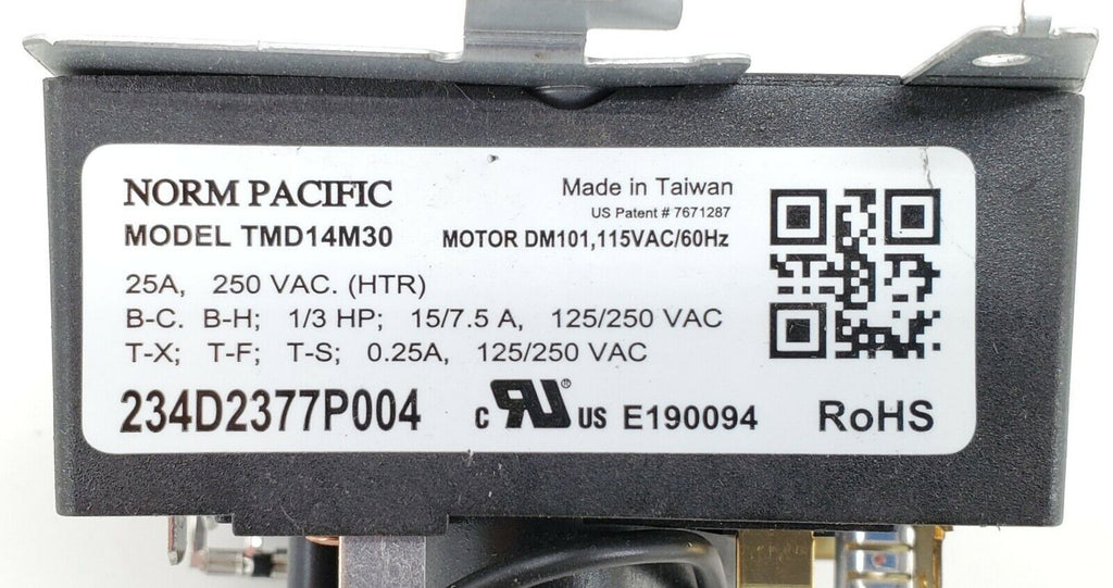 GE Dryer Timer 234D2377P004
