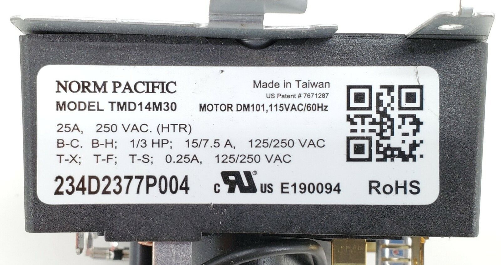 GE Dryer Timer 234D2377P004