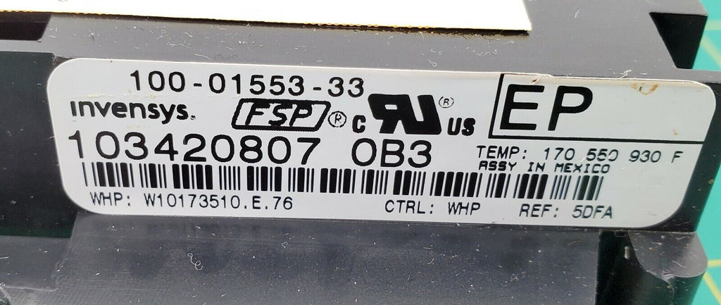OEM  Whirlpool Range Control W10173510
