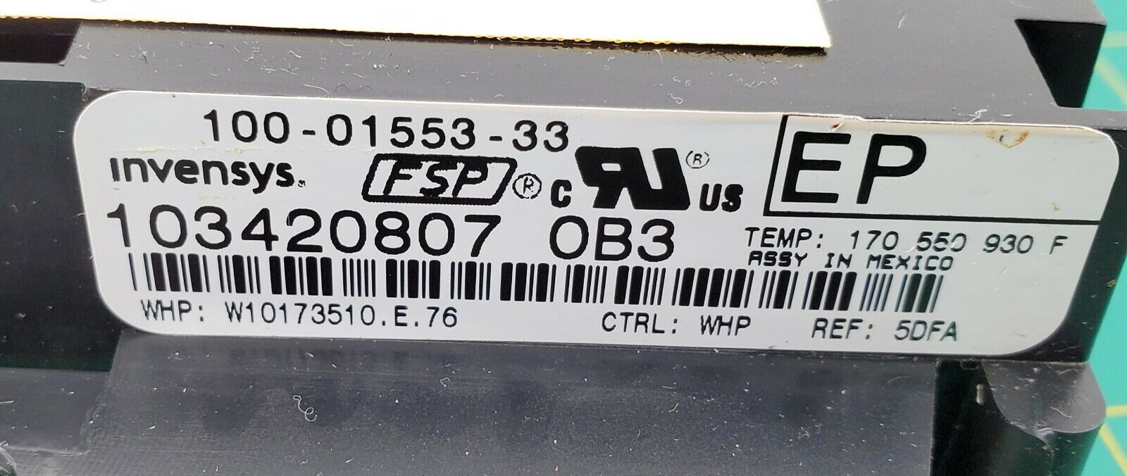 OEM  Whirlpool Range Control W10173510