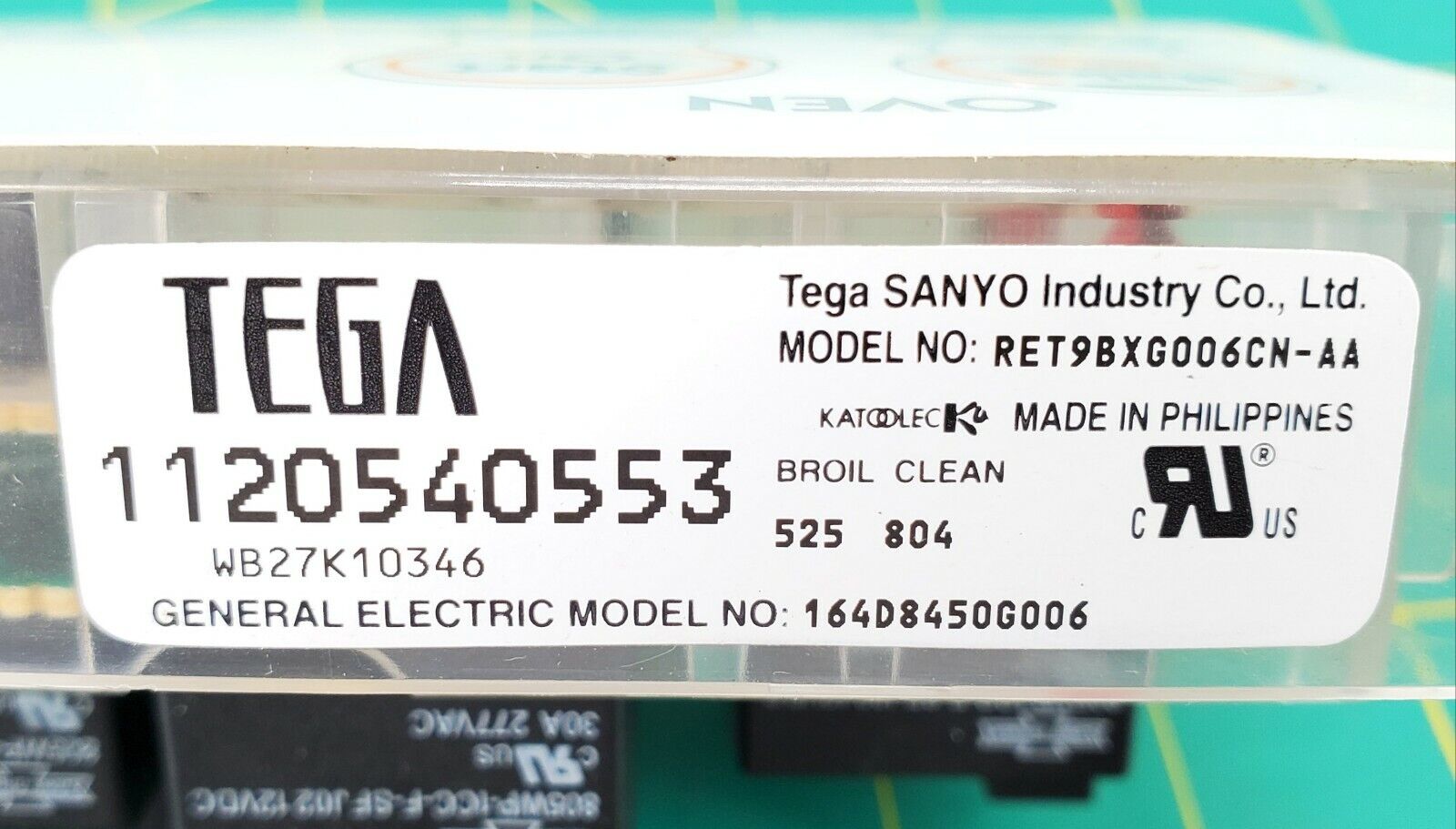 OEM  GE Range Control Board  WB27K10346