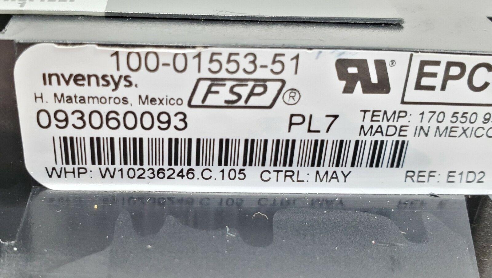 Maytag Range Control W10236246