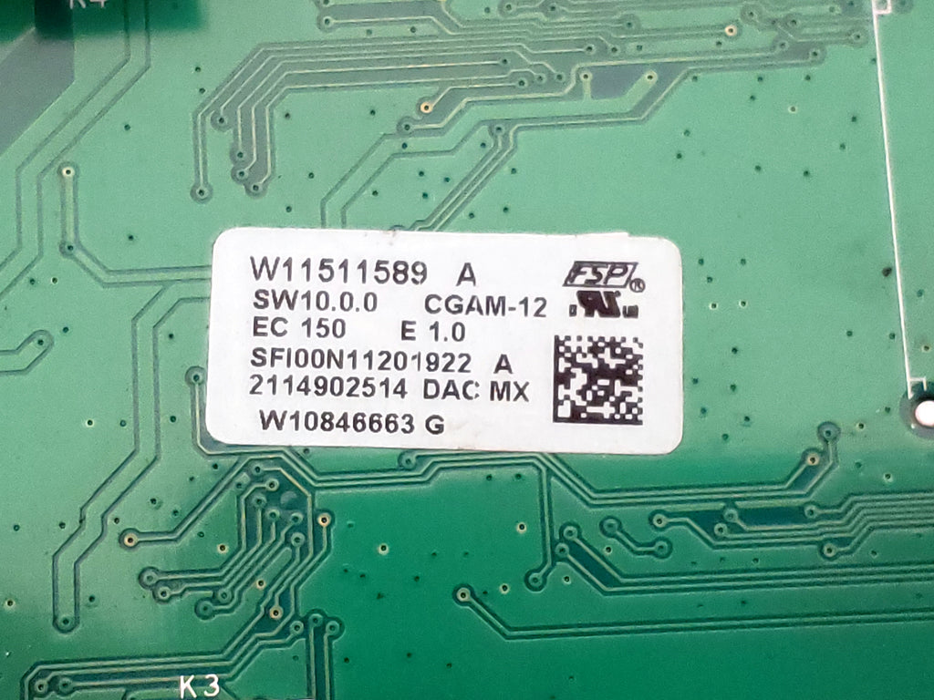 Whirlpool Range Control Board W11511589