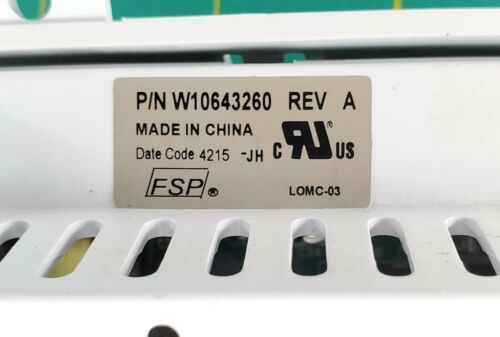 Whirlpool Washer Control  W10643260