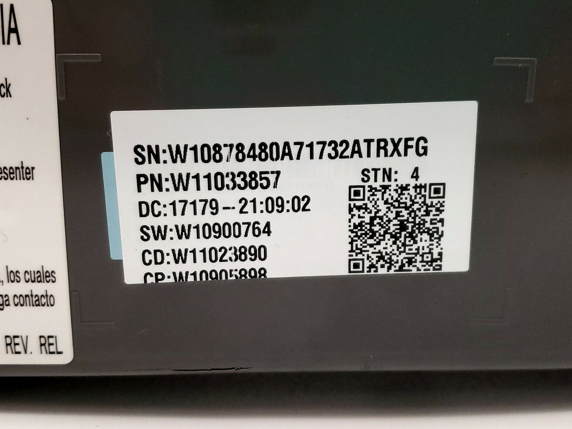 Whirlpool Washer Control Board W11033857