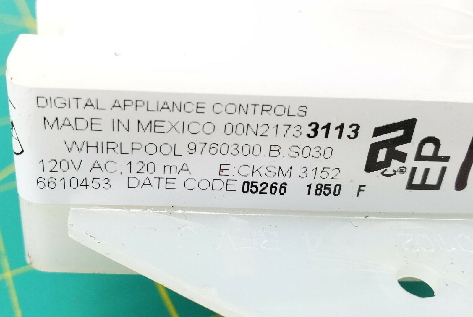 Whirlpool Range Control Board 9760300