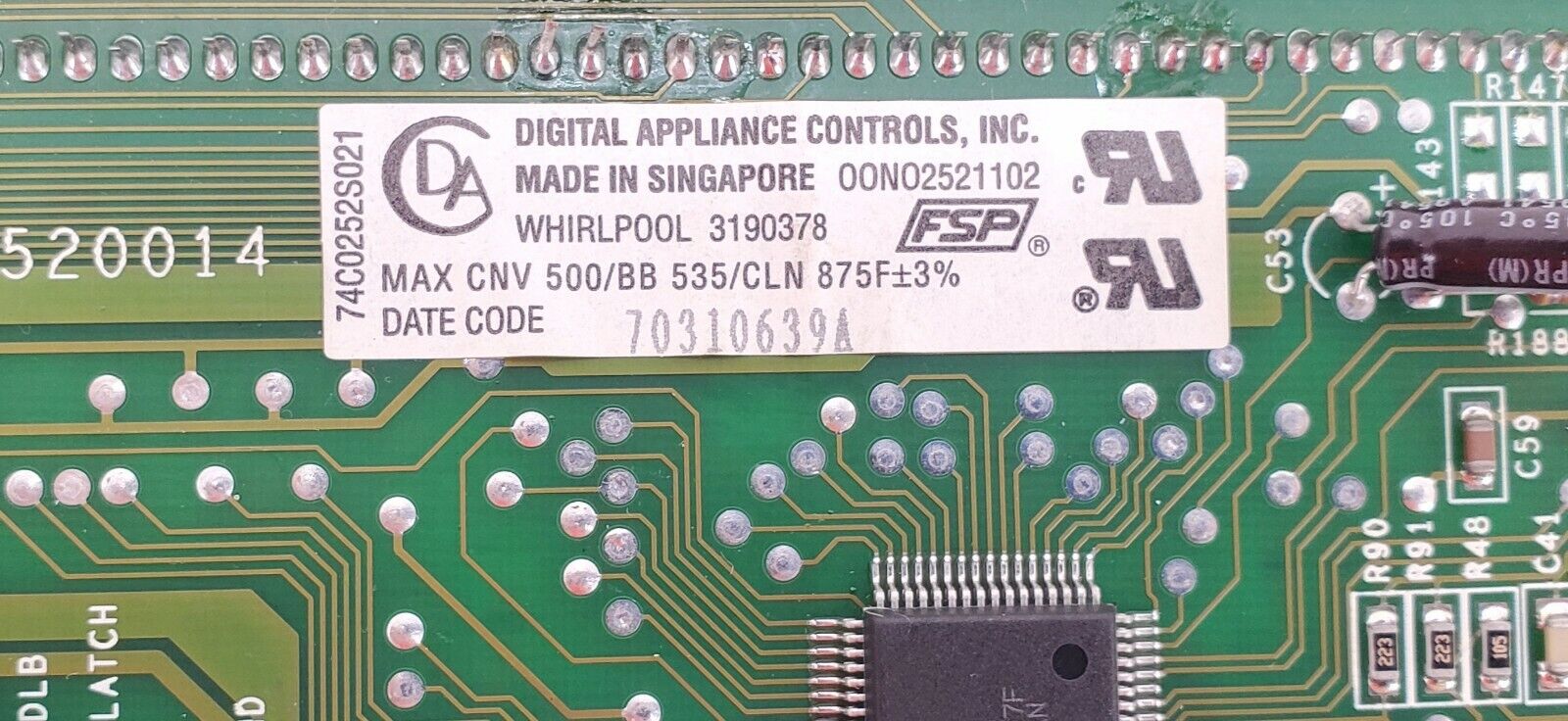 KitchenAid Range Control Board 3191106