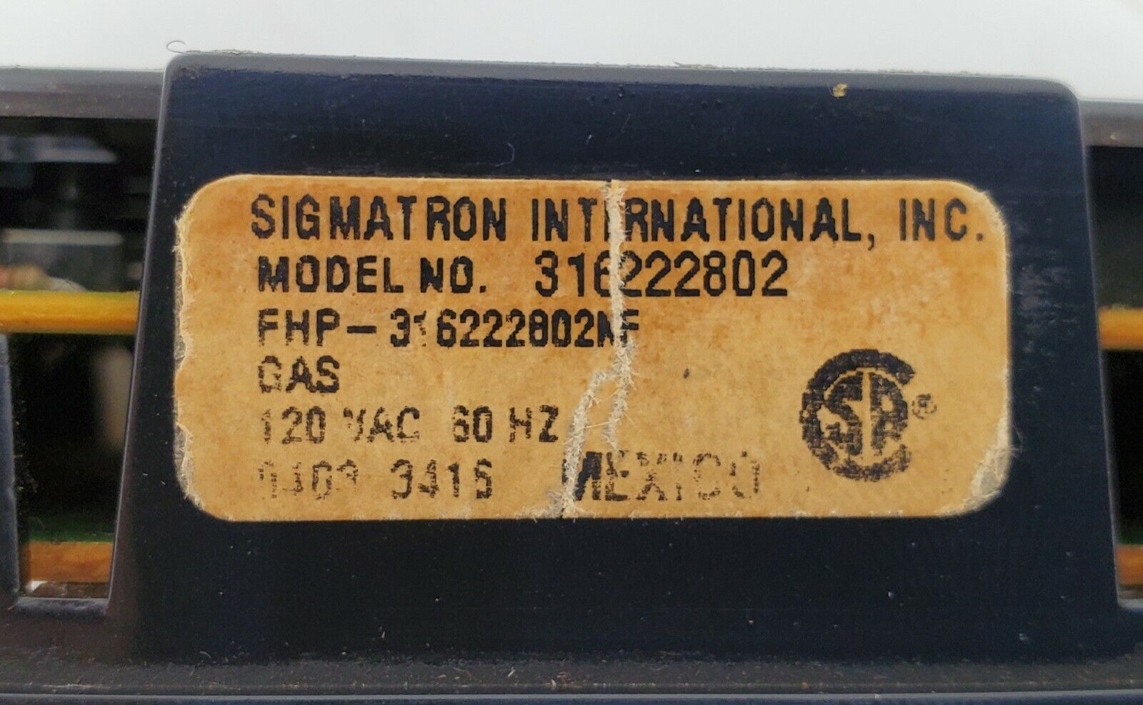 OEM  Frigidaire  316222802