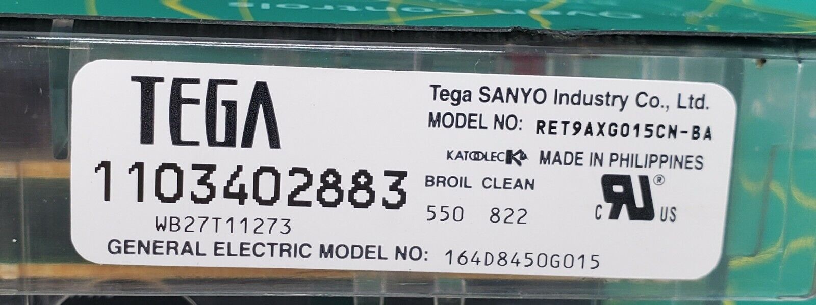 OEM GE Range Control Board WB27T11273 Same Day Shipping & Lifetime Warranty