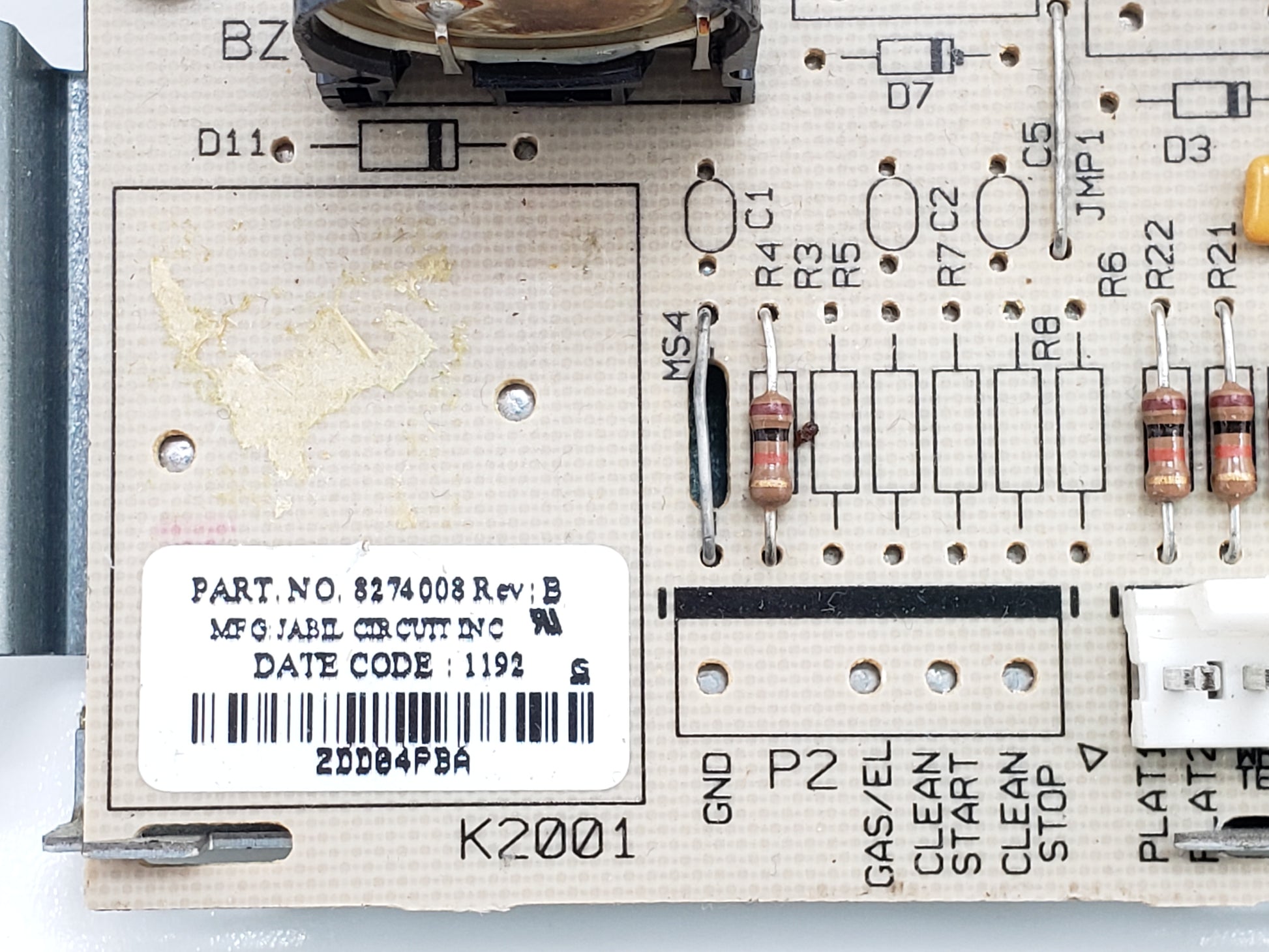 OEM  Whirlpool Range Control Board 8274008