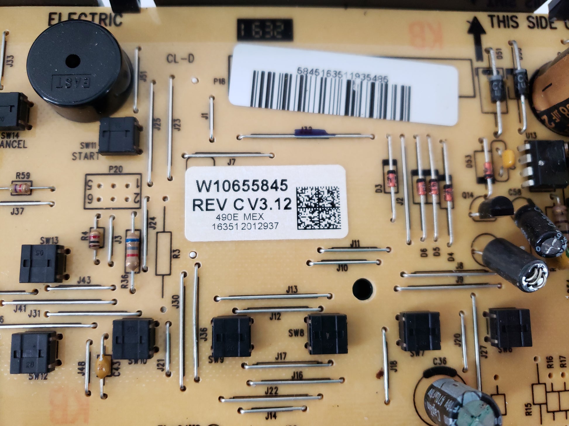 Maytag Range Control Board W10655845