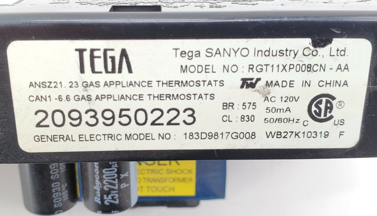 GE Range Control WB27K10319