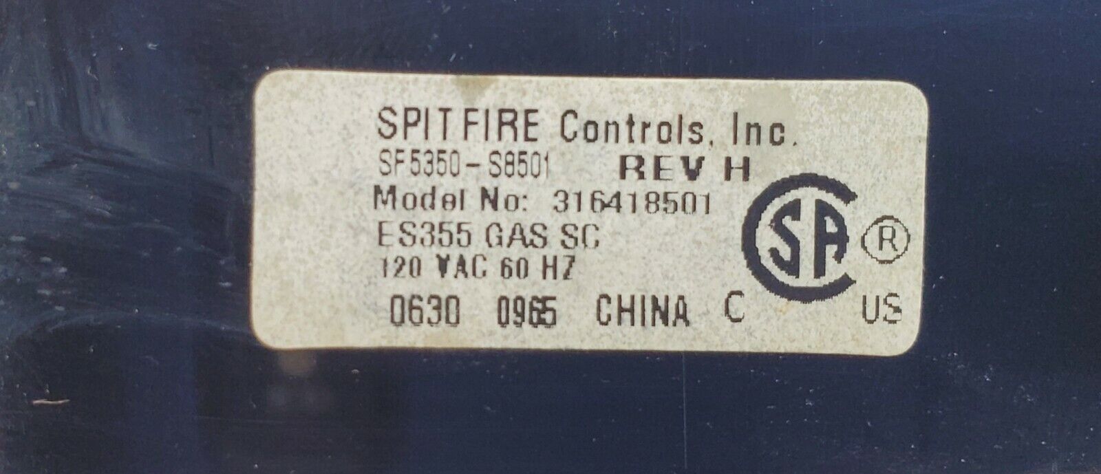 Kenmore Range Control 316418501