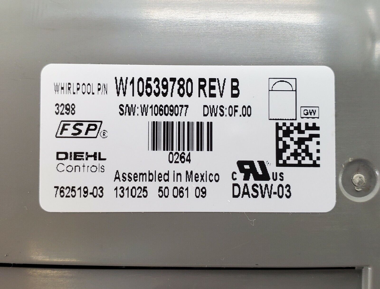 OEM  Whirlpool Control Board W10539780