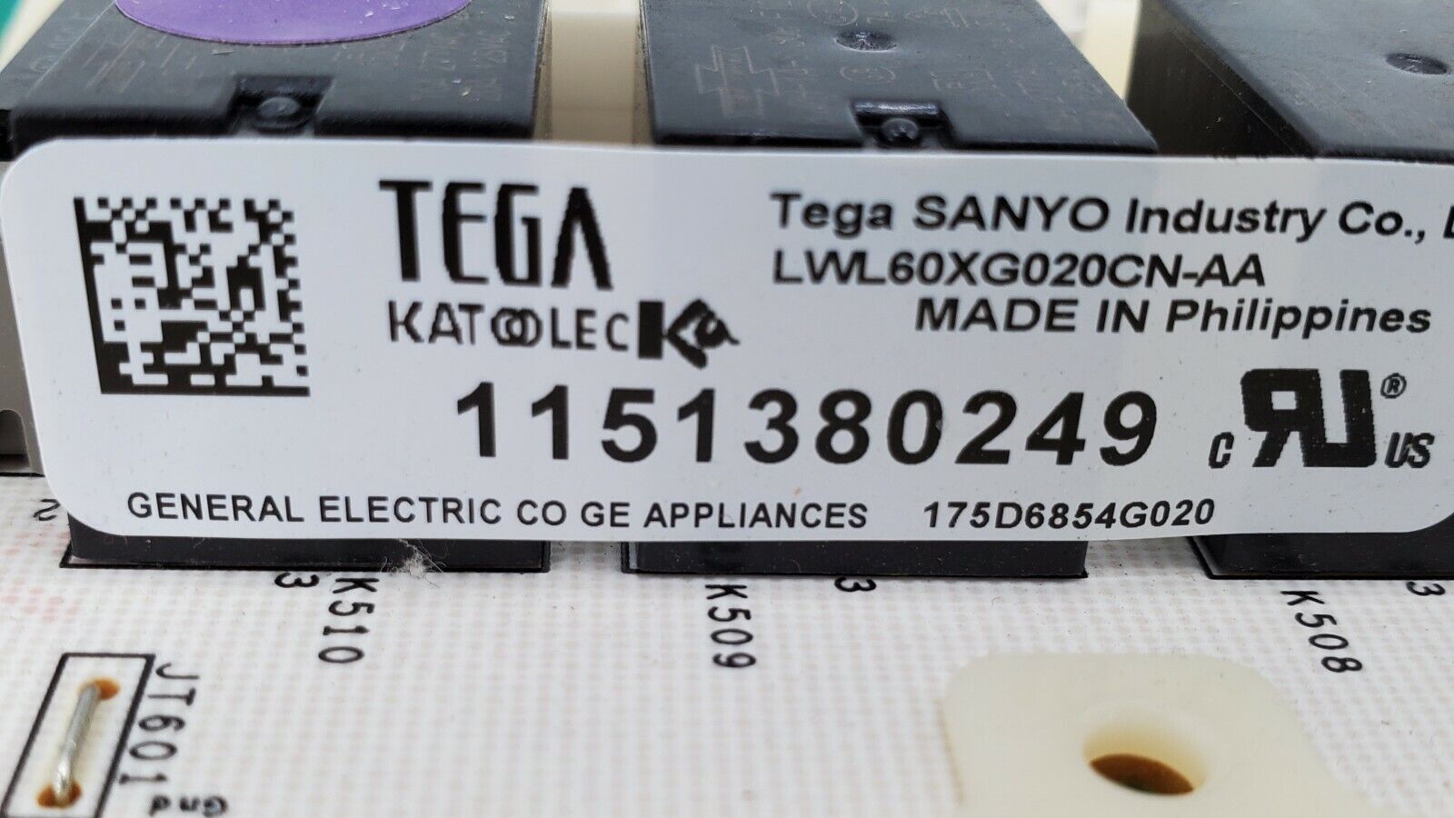 GE Washer Control Board 175D6854G020