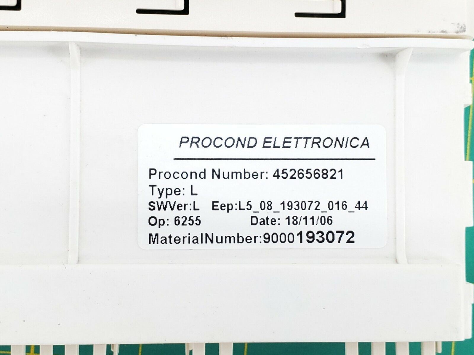Bosch Dishwasher Control 00706335