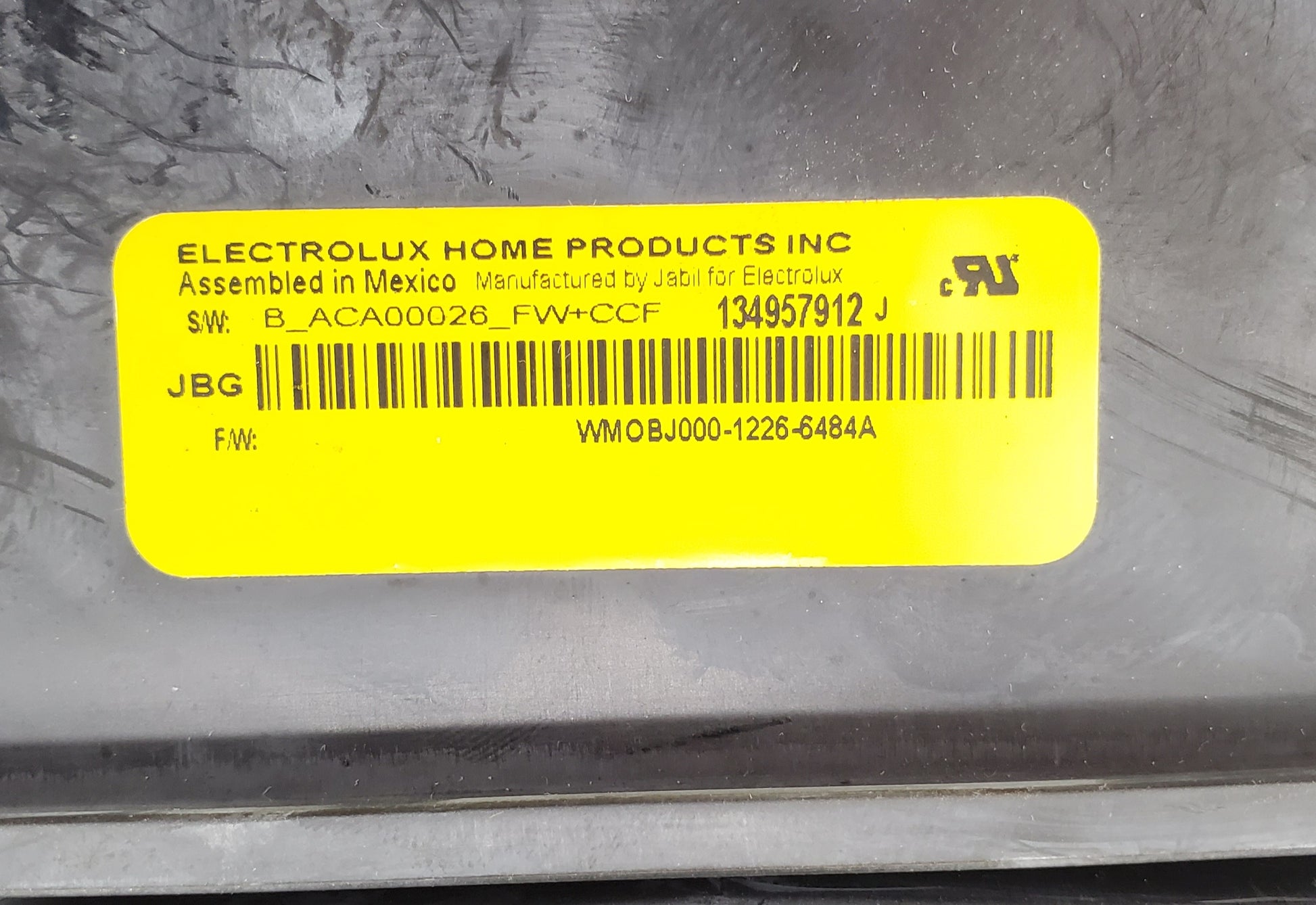 Frigidaire Washer Control 134957912
