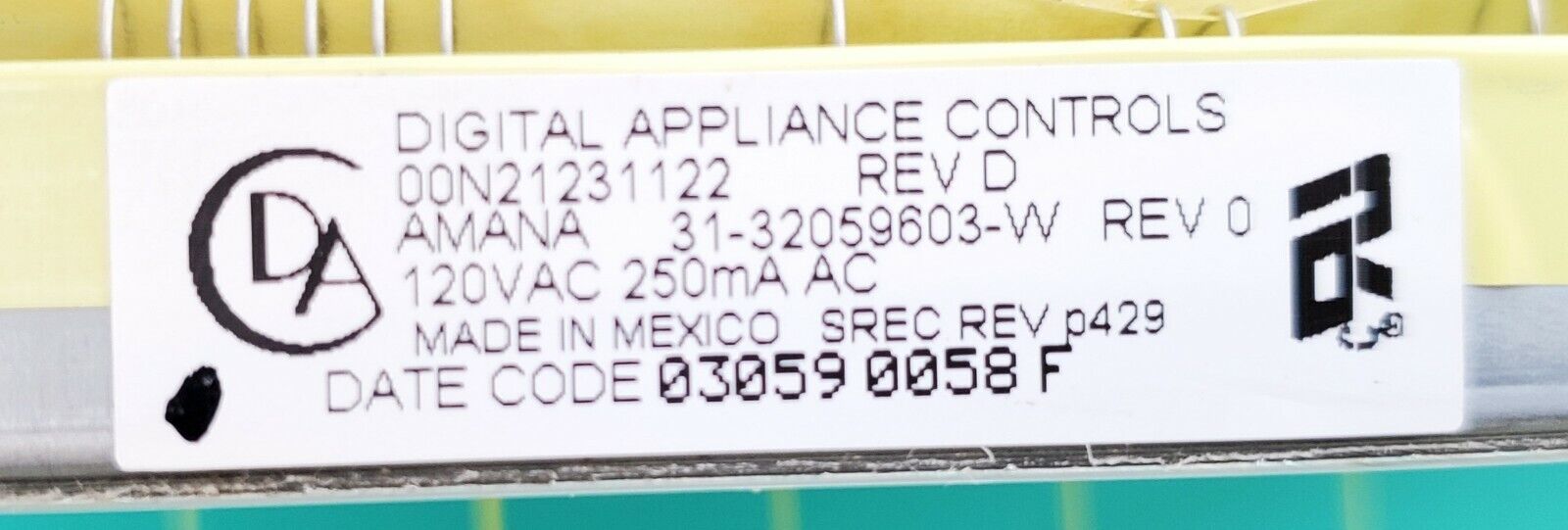 Amana Range Control  31-32059603