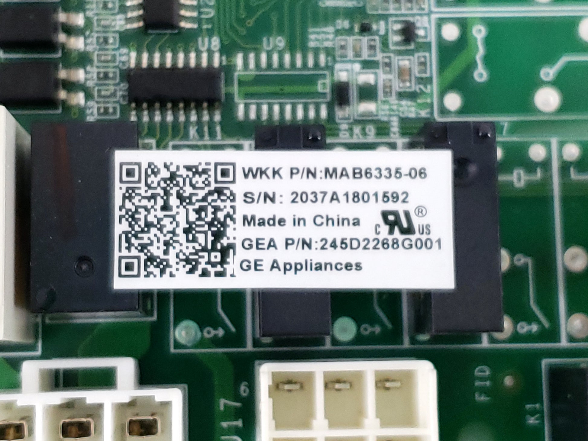 GE Refrigerator Control Board 245D2268G001