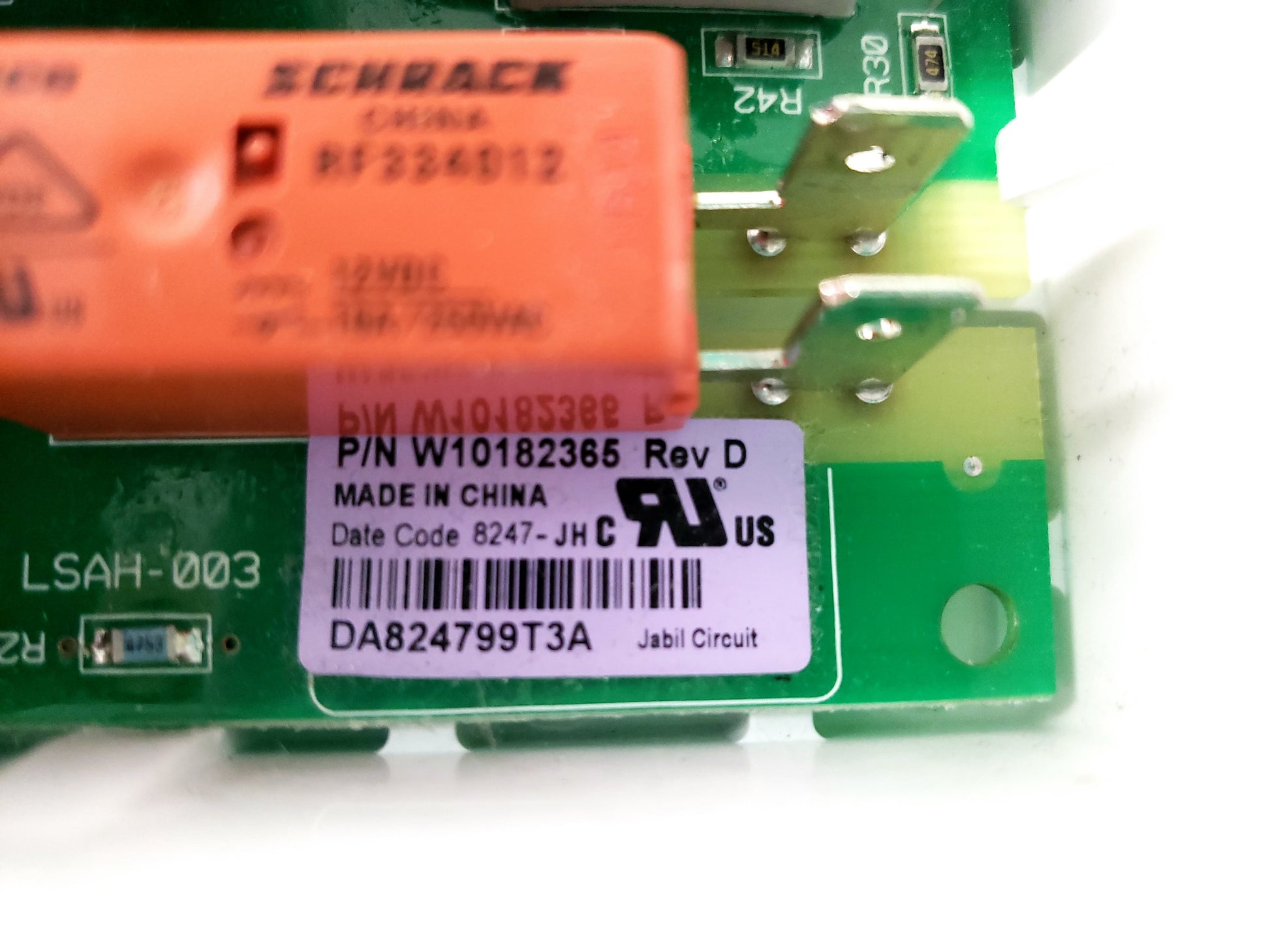 Whirlpool Dryer Control Board W10182365