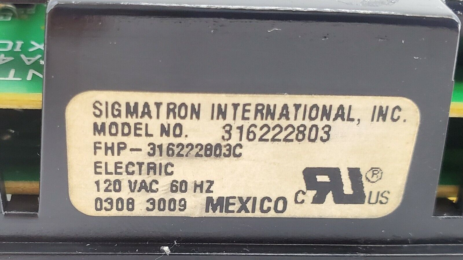 OEM  Frigidaire Range Control 316222803