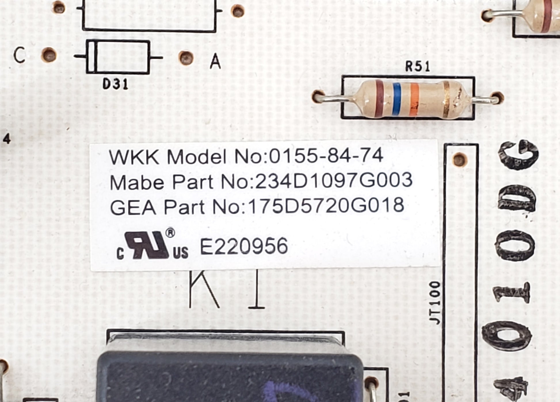 GE Dryer Control Board 175D5720G018