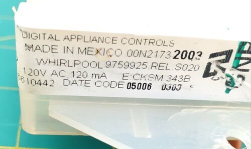 Whirlpool Range Control Board 9759925