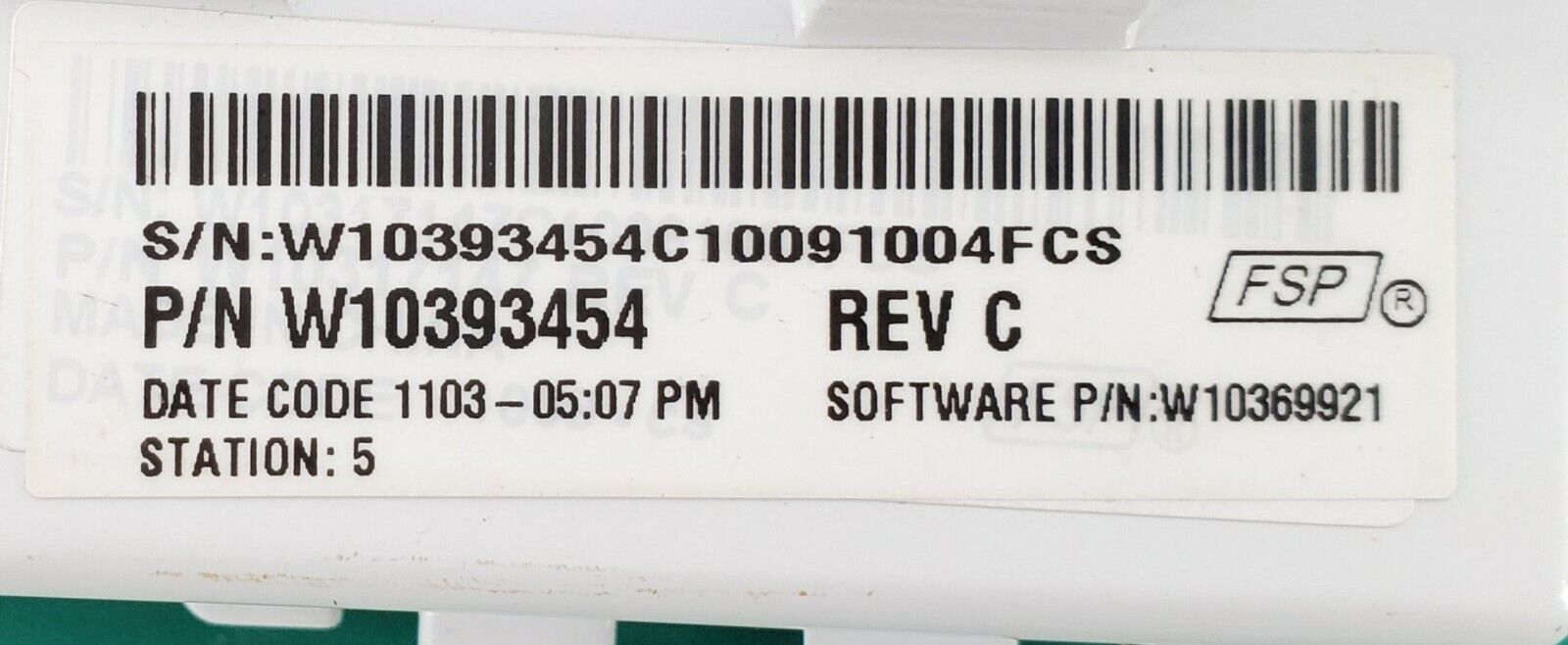 Maytag Washer Control W10393454