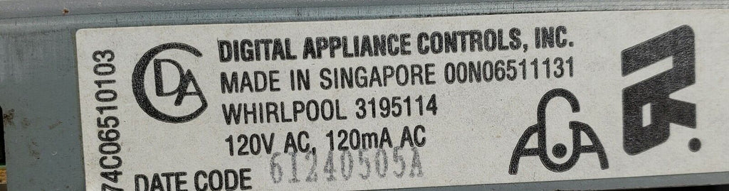 OEM  Whirlpool Range Control 3196934