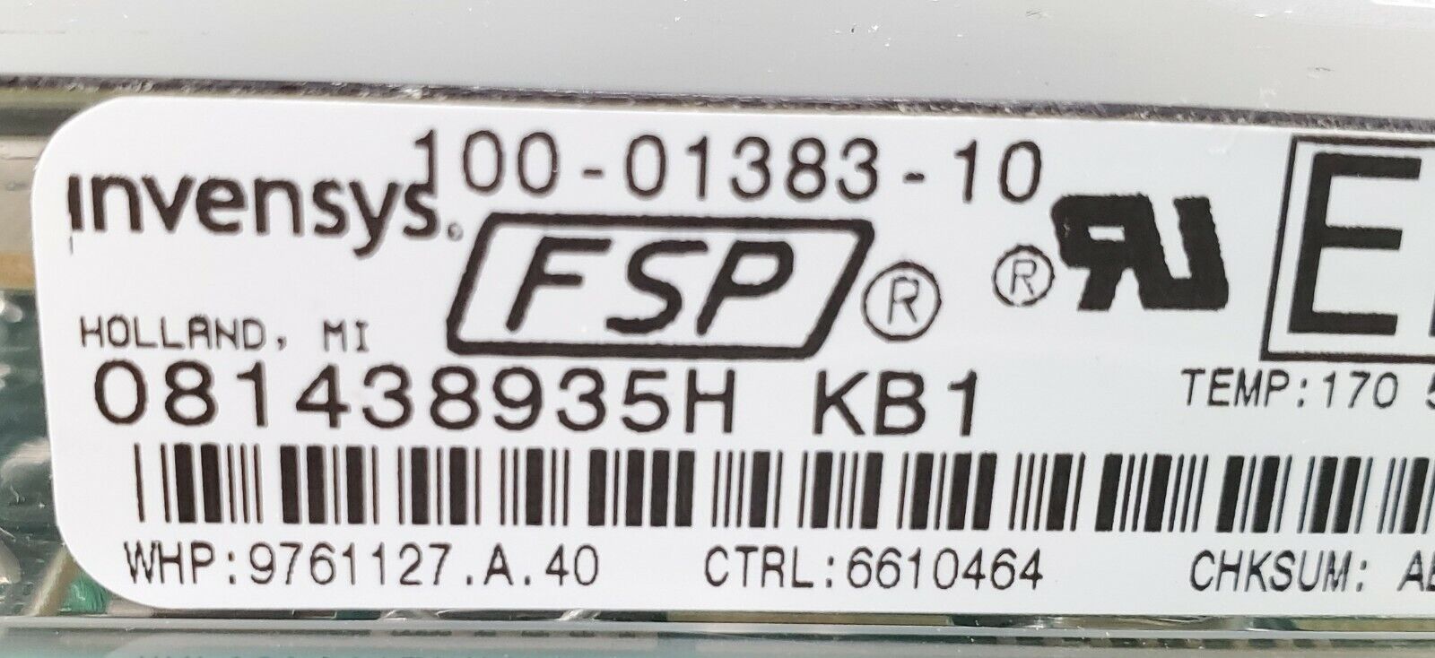 OEM  Whirlpool Range Control 9761127