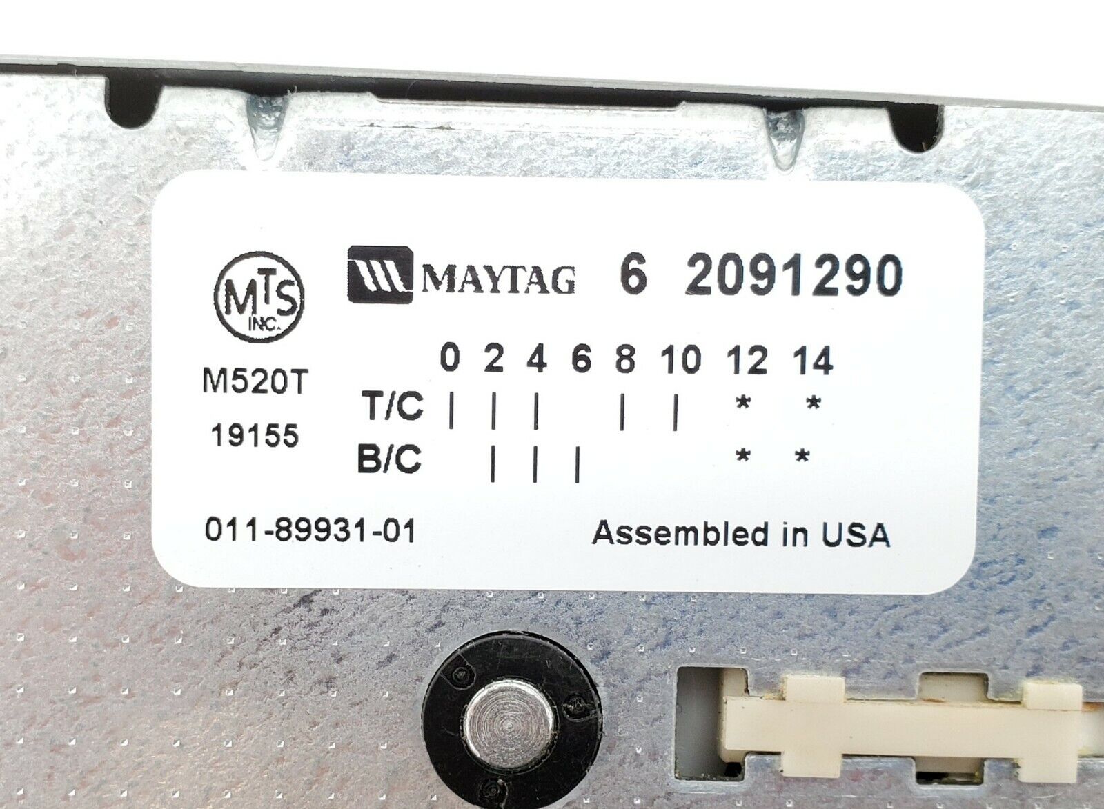 OEM Maytag Washer Timer 62091290 Same Day Ship & Lifetime Warranty