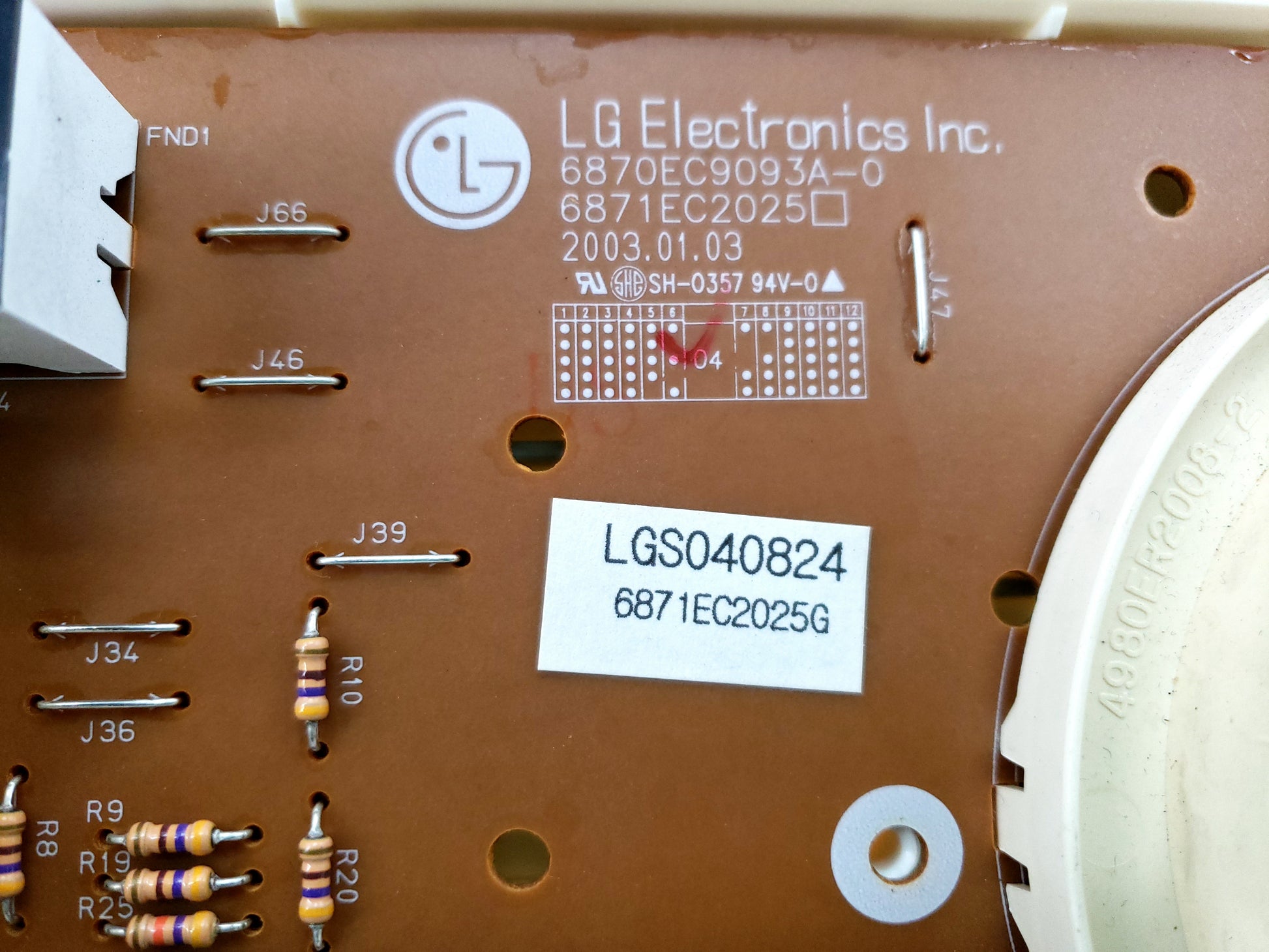 LG Dryer Control 6871EC1061C