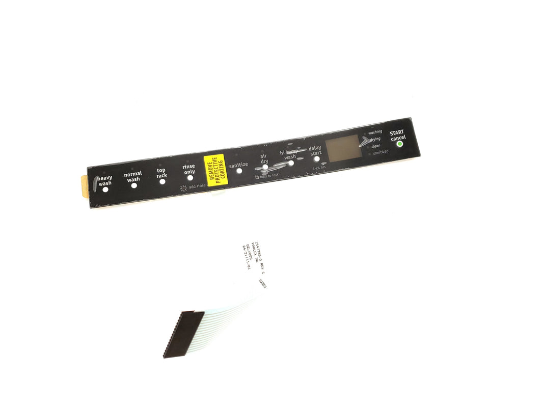 Frigidaire Dishwasher Control Panel Overlay 154778003