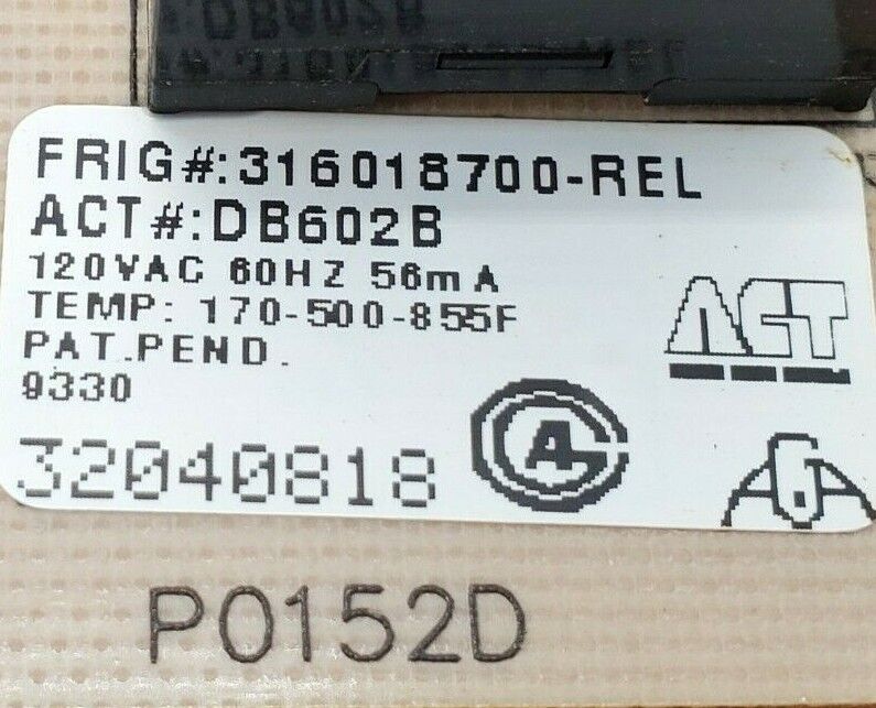 OEM  Frigidaire Range Control  316018700