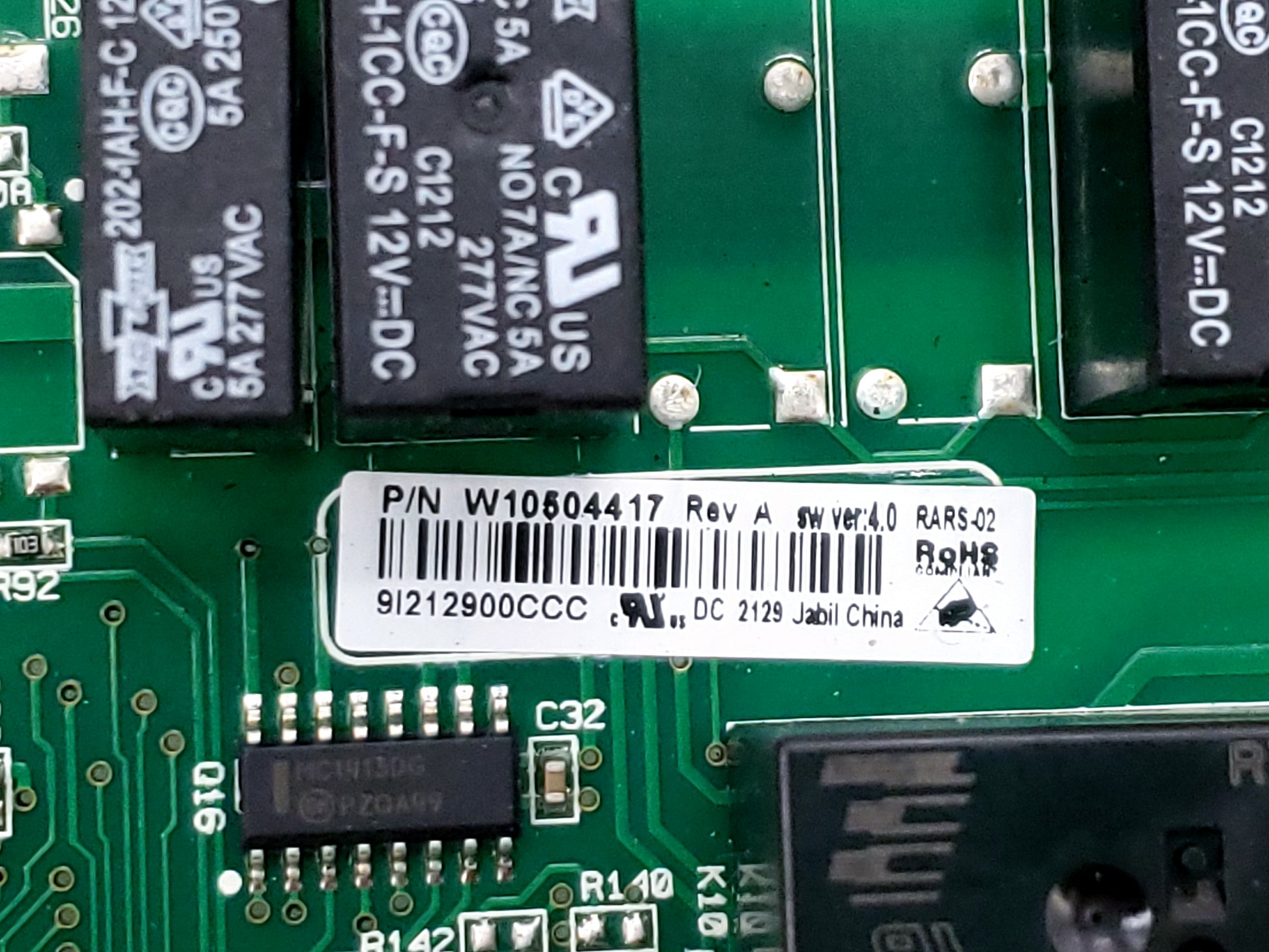 Whirlpool Refrigerator Control  W10504417